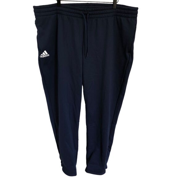 Adidas Training Pants Women’s 2XL Navy Blue Stadium Tapered Aeroready HB6798 NWT - Picture 3 of 16